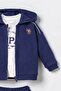 Baby Boy Navy Blue Embroidered Cardigan Set Usb3192-C-V1 - 2