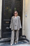 Side-Slit Jacket and Pants Suit - 4