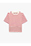 Slim Fit Gipeli Crew Neck Short Sleeve Striped Sailor T-Shirt - 5
