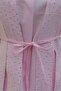 Stone Detailed Belted Skirt with Lining Polyviscon Set - Powder - 7