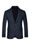 Navy Blue Comfort Fit Mono Collar Classic Jacket