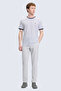 White Regular Fit Striped 100% Cotton Crew Neck T-Shirt - 2