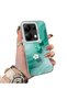 Redmi Note 14S Compatible Silicone Edge Hard Back Case Couple Phone Case with Floral Pattern