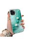 iPhone 11 Pro Compatible Silicone Edge Hard Back Case Couple Phone Case with Floral Pattern