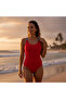 Women's Beachwear Red Color Backless Swimsuit Bb2642 - 3