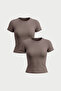 Women's Crew Neck Cotton Modal T-Shirt 2-Pack - Softfit - 2