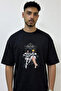 Cardib Megantheestallion Design Printed Oversize Black T-Shirt