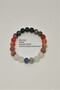 Certified 8 mm Dumortireite, Moon Stone, Sun Stone, Agate, Rhodonite, Tourmaline Natural Stone Bracelet