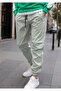 Men's Parachute Fabric Jogger Pants with Elastic Waist and Cuffs - 3