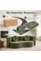 Convertible Folding Futon Sofa Bed, Queen Sleeper Sofa with Pillow, Teddy Floor & Futon Loveseat Couch, Foam Folding Mattress Sleeper for Living Room, Guest Use, Apartment, No Assembly - 4