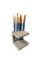 Brush Holder Pen Holder - Painting Brush Stand - Stand for Canvas Brushes Plastic White 8cm