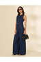 Women Navy Sleeveless Denim Top - 5