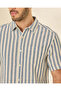 Men Navy Striped Short Sleeve Shirt - 3