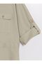 Lcw Vision Khaki Lace-Up Linen Blend Women's Shirt - 8
