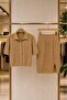Summer Openwork Short Sleeve Thin Cardigan Skirt Knitwear Set - 5