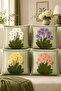 Leafy Flowers Patterned 4-Piece Throw Pillow Cover Set - 2