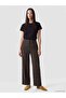 Lcwaikiki Classic Brown Plaid Wide Leg Women's Trousers