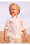 Baby Boy Linen Striped Stand Collar Shirt 1116
