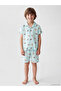 Esvab • Modern & Distinctive Cuban Roba Collar Boys' Shorts Pajama Set