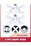EETU LED Light Bulb,2-Pack Deformable LED Garage Light,Mini LED Garage Ceiling Lights With 4 Adjustable Panels,For Workshop,Indoor,Living Room