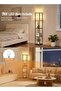 Floor Lamp with Shelves, Warm Light, 4 Color Temp 9W LED Bulb, Modern Display Lamp, Walnut - 3