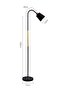 Modern 135cm Floor Lamp, Adjustable Neck, 12W Smart LED with App & Remote, Dimmable Reading Light, UK Plug for Living Room & Bedroom - 3