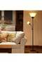 12 W Floor Lamp, Vertical Light with Double Lights, LED Flashlight Floor Lamp, With Adjustable Reading