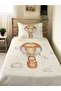 Balona Riding Lion Patterned Baby and Child Printed Single Pique Set 160 X 220 cm White