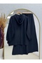 Sümbül Zippered Hooded Wide Leg Set-Eu2872 Black - 8