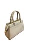 Stylish Accessory Detailled Bag with Handgrip and Crossbody Strap, Ecru
