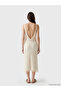 Nevavm V-Neck Openwork Fringed Beach Dress with Difference - 4