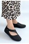 Black Genuine Leather Women's Casual Shoes - 3