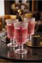 Set of 6 Glass Coffee Side Serving Glasses 200 Ml, 13 cm - Soft Drink and Juice Serving Presentation Glasses with Footed Base - 4
