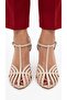 Lorenasa Women's Heeled Sandals Thin Heel Cage Toe T-Strap Ankle Strap Evening Dress Elegant - 5
