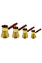 Hotel Ware Brass Turkish Coffee Warmer Pot with Rock Design(H:5"W:4"Capacity:500ml) - 3
