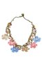 Handmade Knitted Multi-Colored Flower Necklace Daisy Bohemian Style Women's Necklace - 2