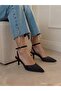 Venus Pointed Toe Open Back Stiletto Strap Evening Dress Heeled Women's Shoes - Short Heels - 4