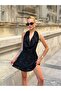 Stone Detailed Halter Neck Mini Dress - 2