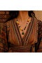 Bohemian Solenne Natural Stone Detailed Colorful Bead Necklace