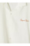 Xside White Relax Fit Embroidered Men's Shirt - 7