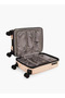Textured Hardcase Luggage Trolley with Retractable Handle - 24 inches Check-in Bag - 4
