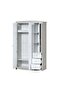 Hazel 3-Door Wardrobe With 3 Drawers And Mirror - Light Beige And White - 6