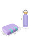 Steel Core Stainless Steel Lunch Box 839ml & Double Wall Stainless Steel Water Bottle 500ml – Purple - 9
