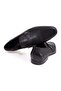 Black Color Laceless Genuine Leather Men's Shoes - 2
