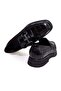 Black Color Laceless Genuine Leather Men's Shoes - 2