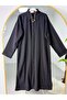 Women's Shirt Collar Viscose Tunic Black - 2