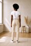 Cream Mom - High Waist, Lycra, Flexible Soft Fabric Women's Mom Jeans - 4