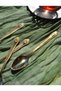 6-Piece Piraye Stainless Steel Gold Embossed Tea Spoon Set for 6 People