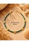Metal, Green Beaded Anklet 23+3cm Acr9856 - 2