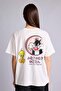 100% Cotton Looney Tunes Oversized Crew Neck Back Printed Short Sleeve T-Shirt H4190Ax26Au - 7